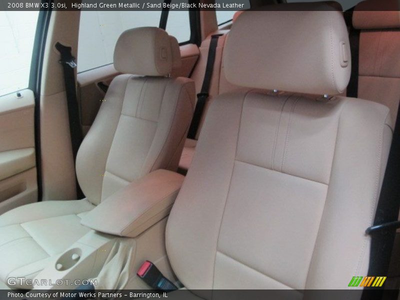 Highland Green Metallic / Sand Beige/Black Nevada Leather 2008 BMW X3 3.0si