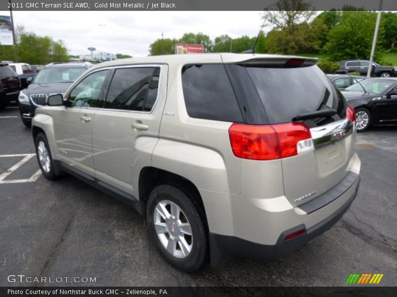 Gold Mist Metallic / Jet Black 2011 GMC Terrain SLE AWD