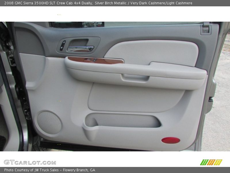 Silver Birch Metallic / Very Dark Cashmere/Light Cashmere 2008 GMC Sierra 3500HD SLT Crew Cab 4x4 Dually
