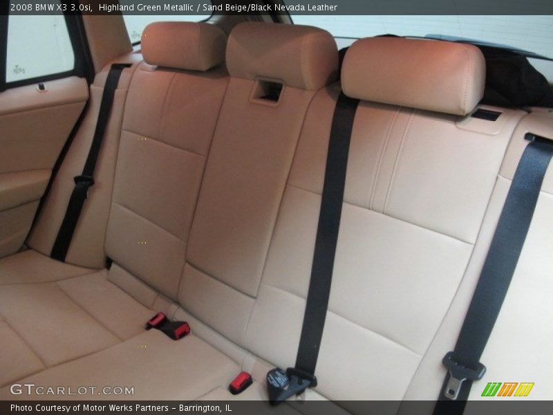 Highland Green Metallic / Sand Beige/Black Nevada Leather 2008 BMW X3 3.0si
