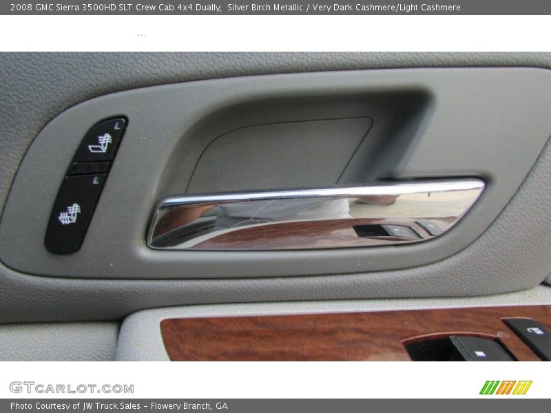 Silver Birch Metallic / Very Dark Cashmere/Light Cashmere 2008 GMC Sierra 3500HD SLT Crew Cab 4x4 Dually