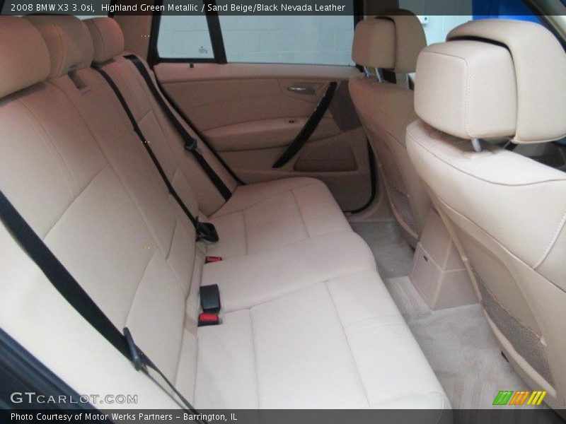 Highland Green Metallic / Sand Beige/Black Nevada Leather 2008 BMW X3 3.0si