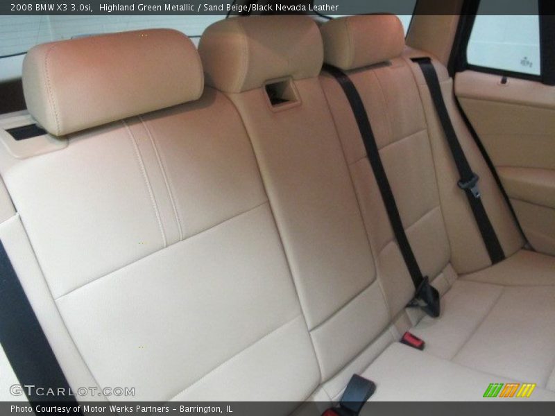 Highland Green Metallic / Sand Beige/Black Nevada Leather 2008 BMW X3 3.0si