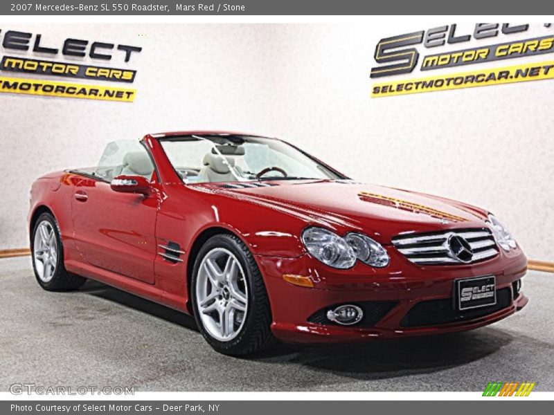 Mars Red / Stone 2007 Mercedes-Benz SL 550 Roadster