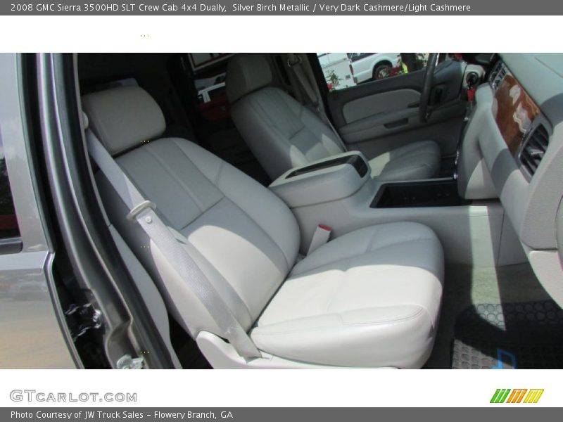 Silver Birch Metallic / Very Dark Cashmere/Light Cashmere 2008 GMC Sierra 3500HD SLT Crew Cab 4x4 Dually
