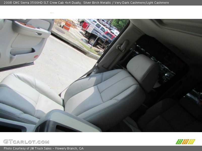 Silver Birch Metallic / Very Dark Cashmere/Light Cashmere 2008 GMC Sierra 3500HD SLT Crew Cab 4x4 Dually