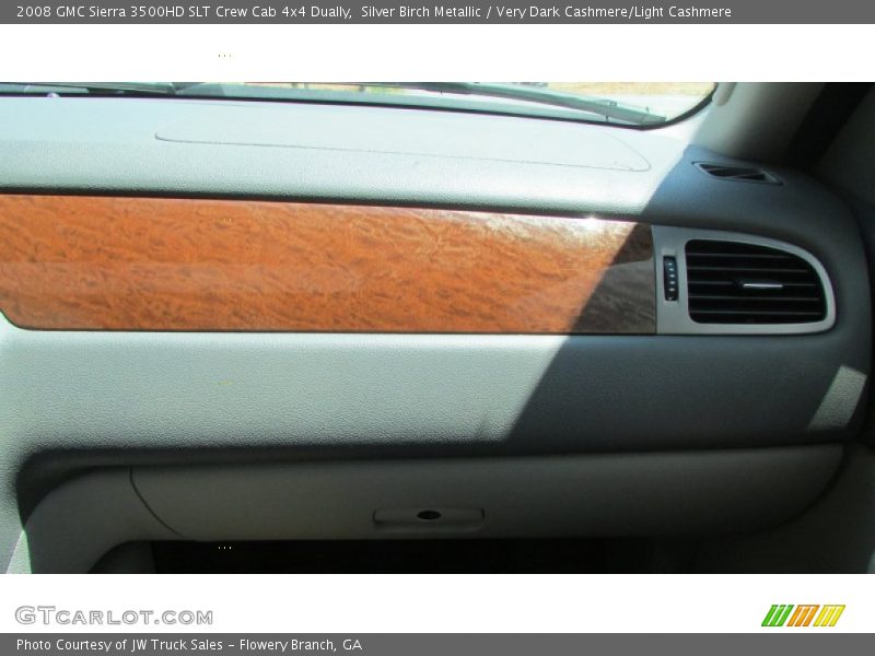 Silver Birch Metallic / Very Dark Cashmere/Light Cashmere 2008 GMC Sierra 3500HD SLT Crew Cab 4x4 Dually