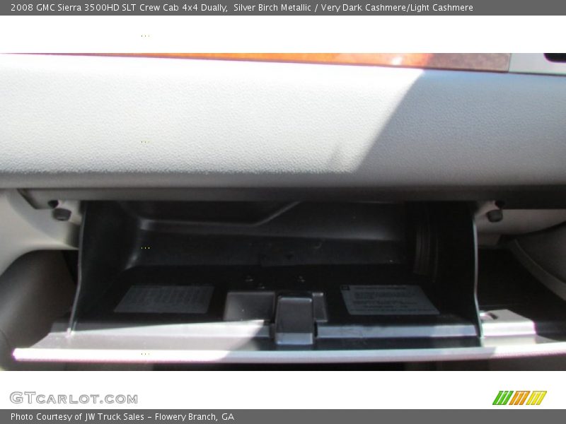 Silver Birch Metallic / Very Dark Cashmere/Light Cashmere 2008 GMC Sierra 3500HD SLT Crew Cab 4x4 Dually