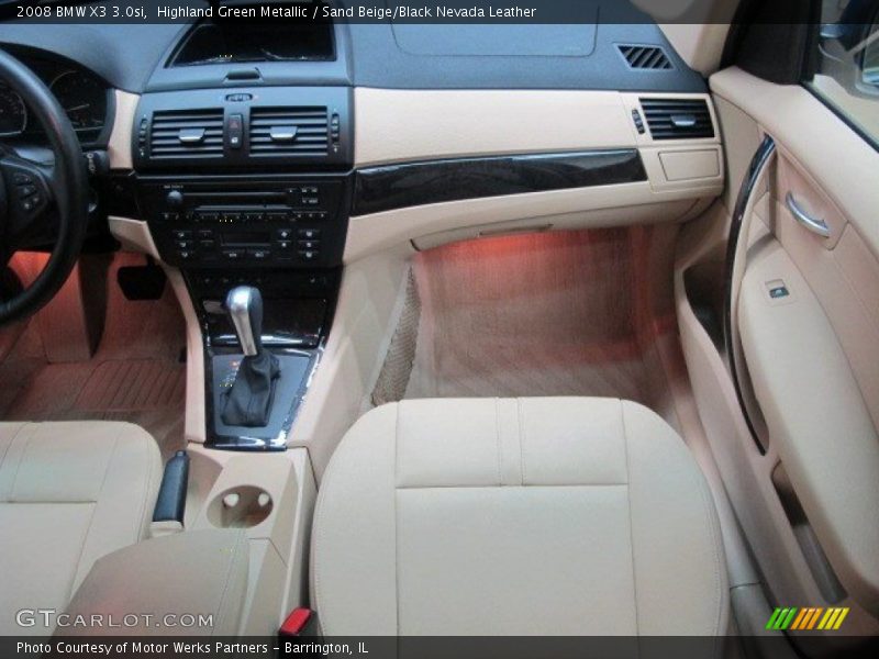 Highland Green Metallic / Sand Beige/Black Nevada Leather 2008 BMW X3 3.0si