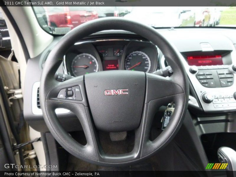 Gold Mist Metallic / Jet Black 2011 GMC Terrain SLE AWD