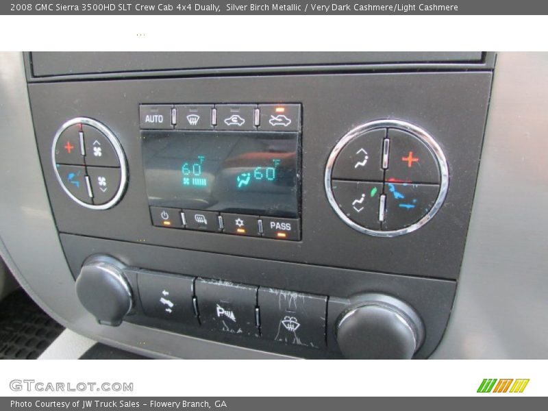 Silver Birch Metallic / Very Dark Cashmere/Light Cashmere 2008 GMC Sierra 3500HD SLT Crew Cab 4x4 Dually