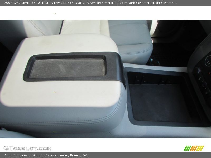 Silver Birch Metallic / Very Dark Cashmere/Light Cashmere 2008 GMC Sierra 3500HD SLT Crew Cab 4x4 Dually