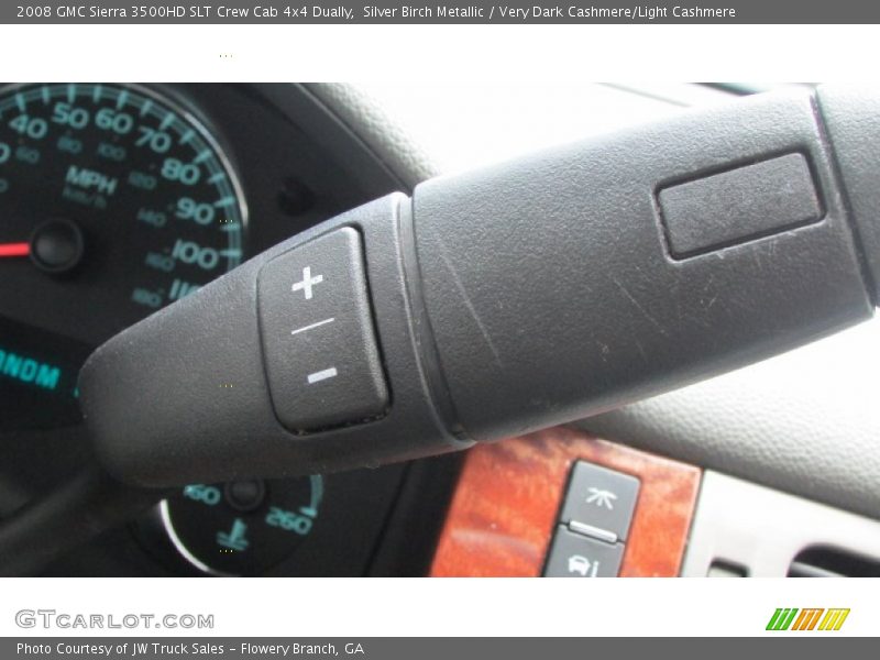 Silver Birch Metallic / Very Dark Cashmere/Light Cashmere 2008 GMC Sierra 3500HD SLT Crew Cab 4x4 Dually