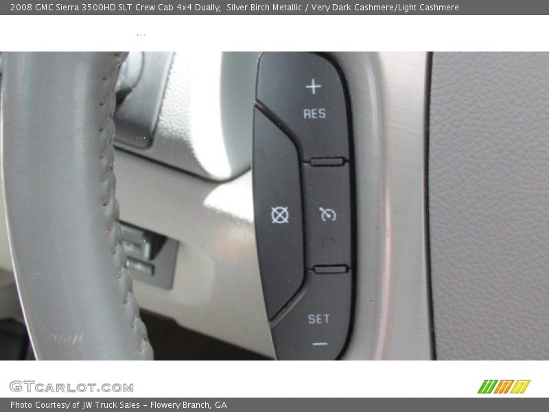 Silver Birch Metallic / Very Dark Cashmere/Light Cashmere 2008 GMC Sierra 3500HD SLT Crew Cab 4x4 Dually