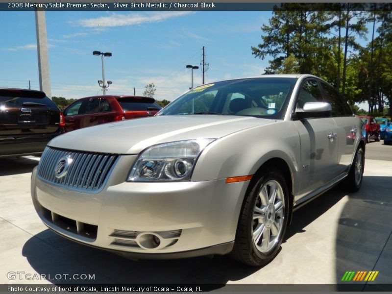 Silver Birch Metallic / Charcoal Black 2008 Mercury Sable Premier Sedan