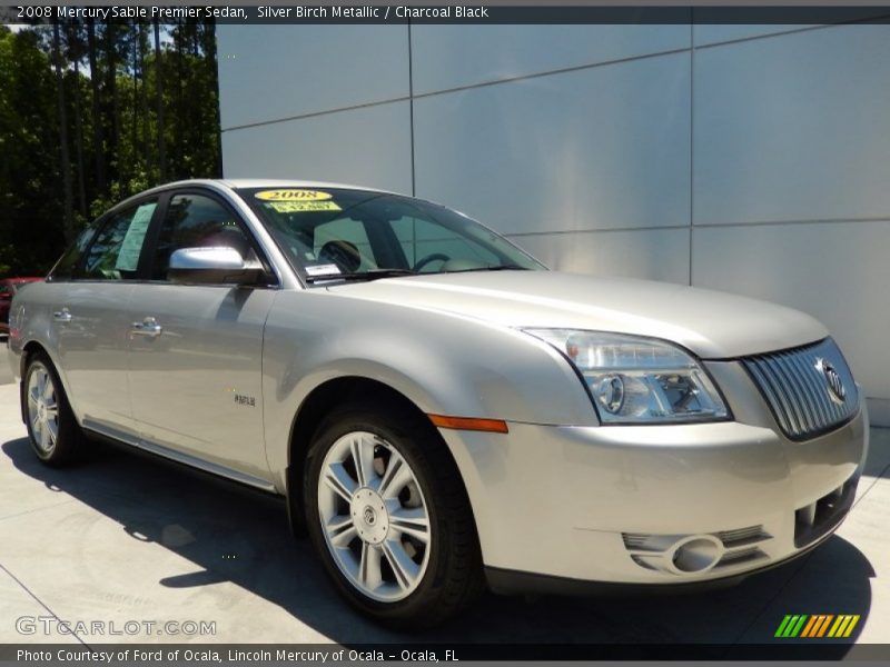 Silver Birch Metallic / Charcoal Black 2008 Mercury Sable Premier Sedan