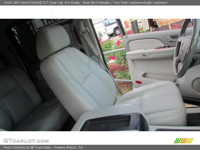 Silver Birch Metallic / Very Dark Cashmere/Light Cashmere 2008 GMC Sierra 3500HD SLT Crew Cab 4x4 Dually