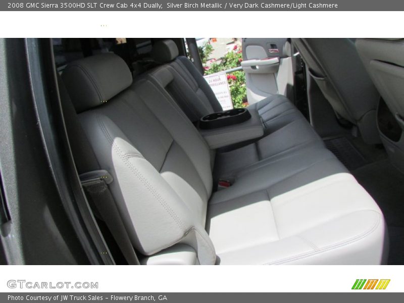Silver Birch Metallic / Very Dark Cashmere/Light Cashmere 2008 GMC Sierra 3500HD SLT Crew Cab 4x4 Dually
