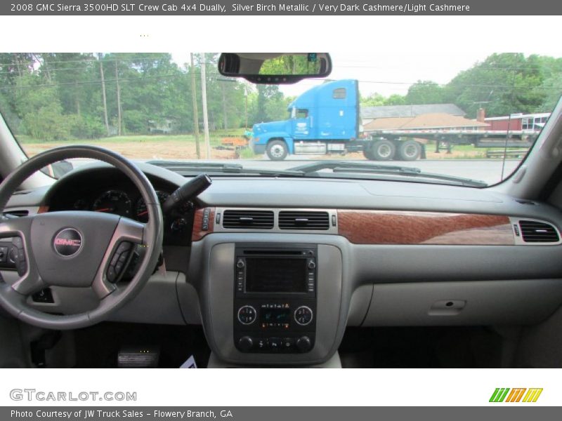 Silver Birch Metallic / Very Dark Cashmere/Light Cashmere 2008 GMC Sierra 3500HD SLT Crew Cab 4x4 Dually