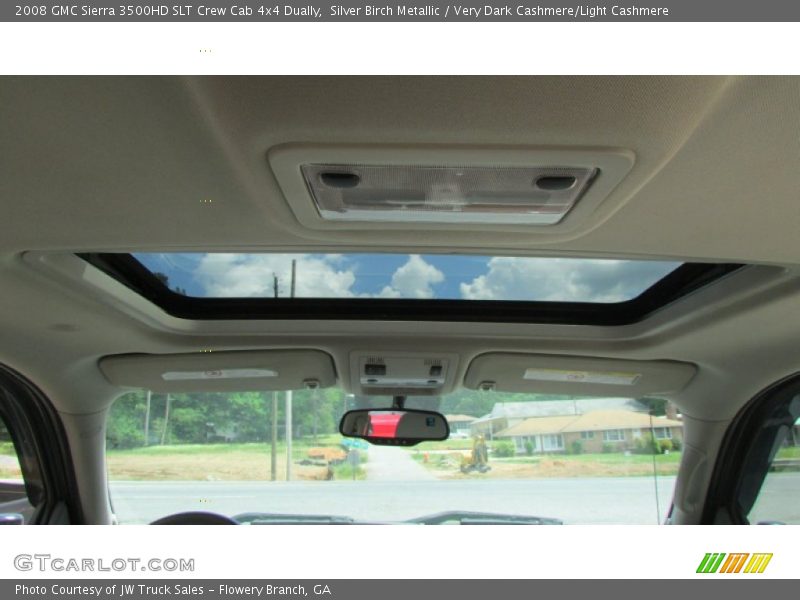 Silver Birch Metallic / Very Dark Cashmere/Light Cashmere 2008 GMC Sierra 3500HD SLT Crew Cab 4x4 Dually