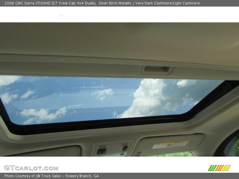 Silver Birch Metallic / Very Dark Cashmere/Light Cashmere 2008 GMC Sierra 3500HD SLT Crew Cab 4x4 Dually