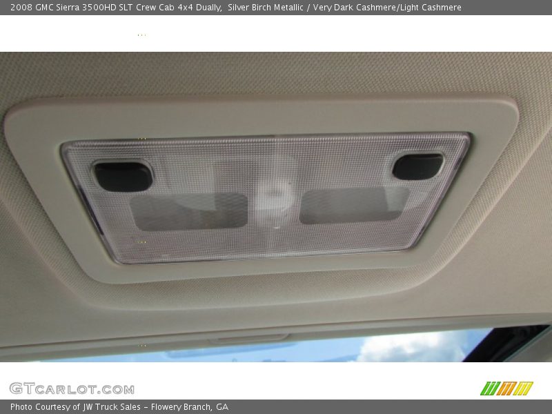 Silver Birch Metallic / Very Dark Cashmere/Light Cashmere 2008 GMC Sierra 3500HD SLT Crew Cab 4x4 Dually