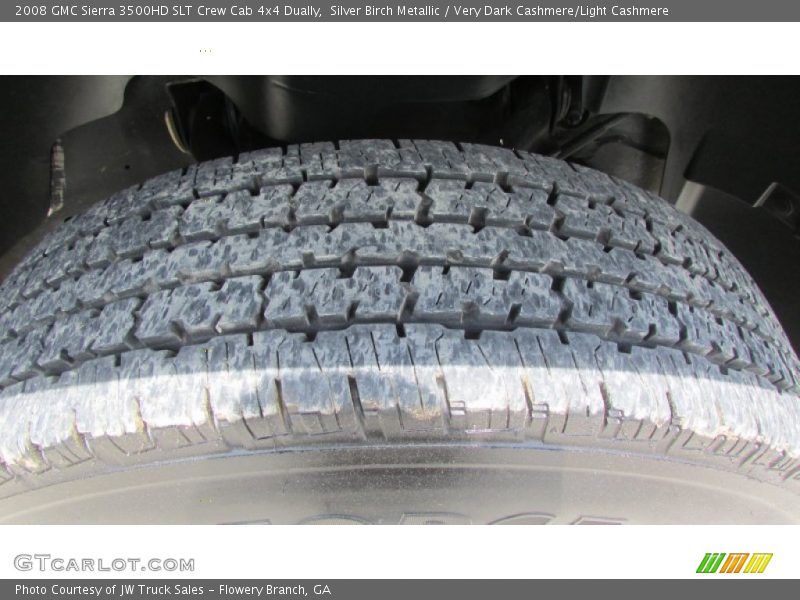 Silver Birch Metallic / Very Dark Cashmere/Light Cashmere 2008 GMC Sierra 3500HD SLT Crew Cab 4x4 Dually