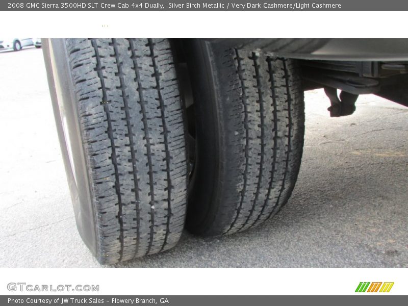 Silver Birch Metallic / Very Dark Cashmere/Light Cashmere 2008 GMC Sierra 3500HD SLT Crew Cab 4x4 Dually