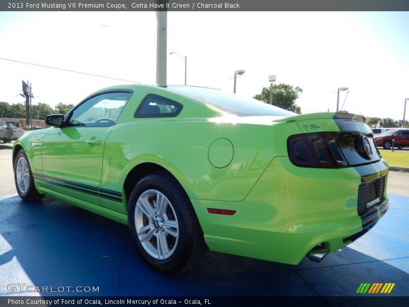 Gotta Have It Green / Charcoal Black 2013 Ford Mustang V6 Premium Coupe