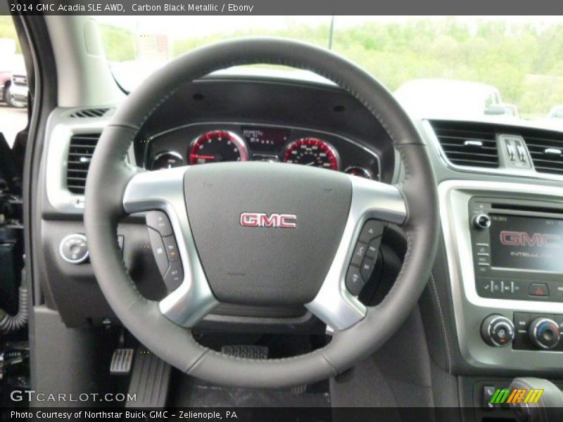 Carbon Black Metallic / Ebony 2014 GMC Acadia SLE AWD