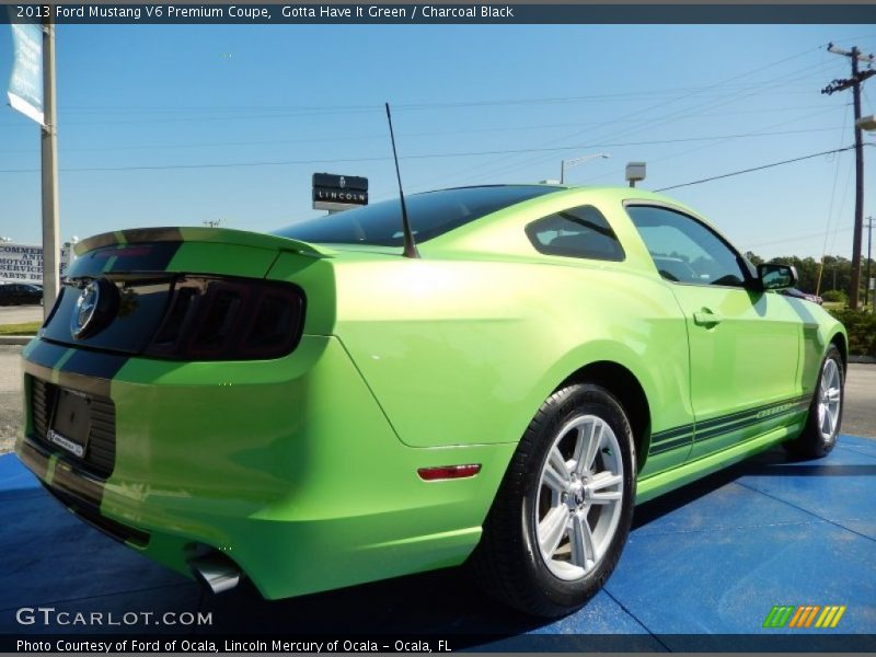 Gotta Have It Green / Charcoal Black 2013 Ford Mustang V6 Premium Coupe