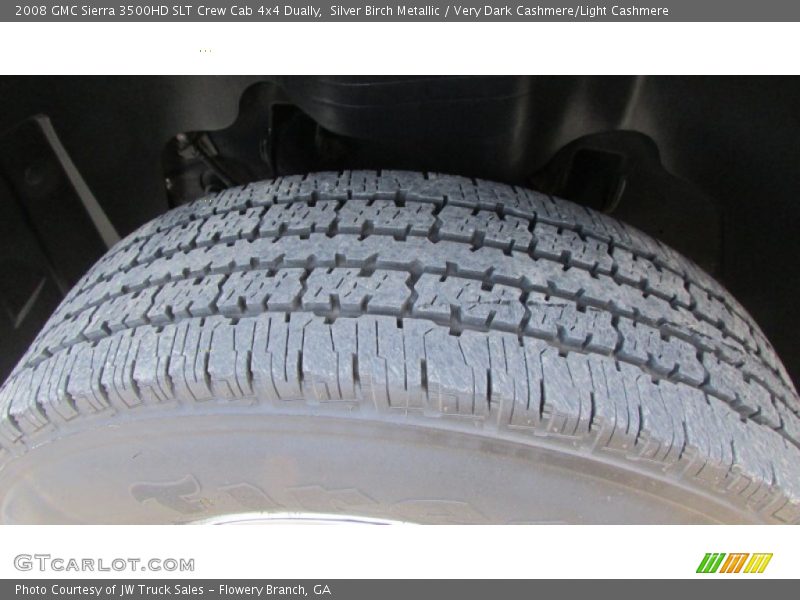Silver Birch Metallic / Very Dark Cashmere/Light Cashmere 2008 GMC Sierra 3500HD SLT Crew Cab 4x4 Dually
