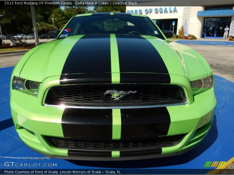 Gotta Have It Green / Charcoal Black 2013 Ford Mustang V6 Premium Coupe