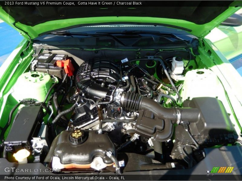 Gotta Have It Green / Charcoal Black 2013 Ford Mustang V6 Premium Coupe