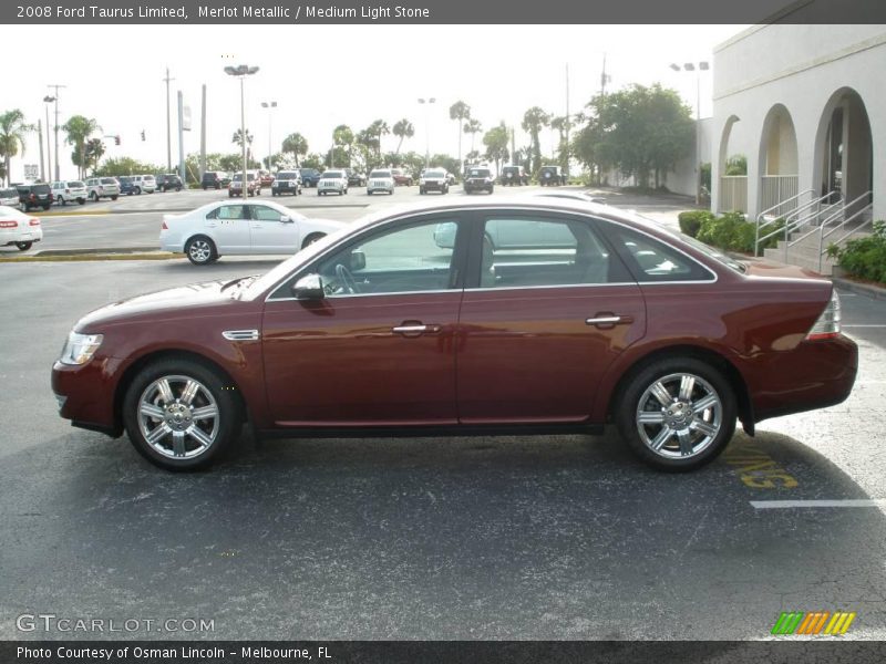 Merlot Metallic / Medium Light Stone 2008 Ford Taurus Limited
