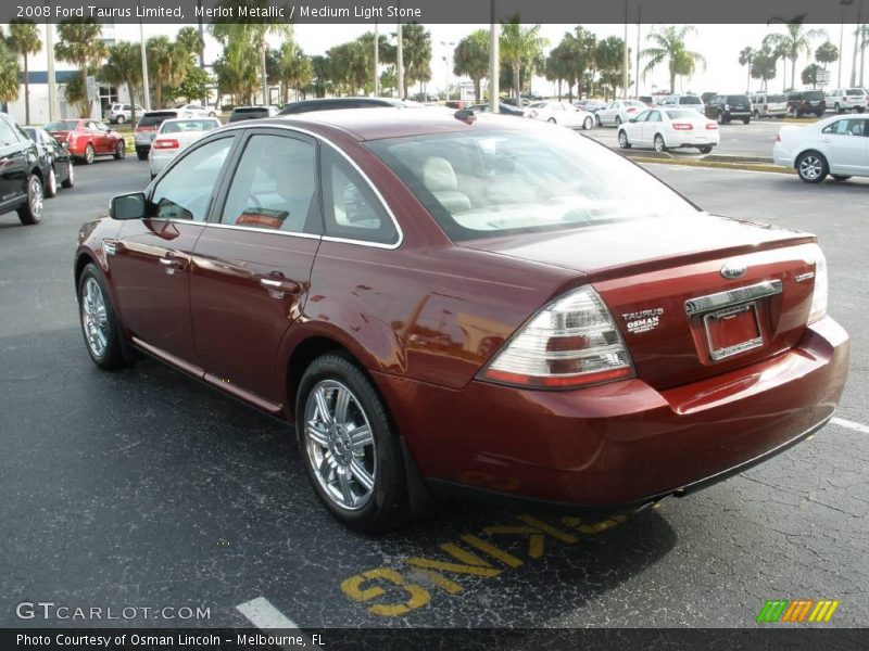 Merlot Metallic / Medium Light Stone 2008 Ford Taurus Limited