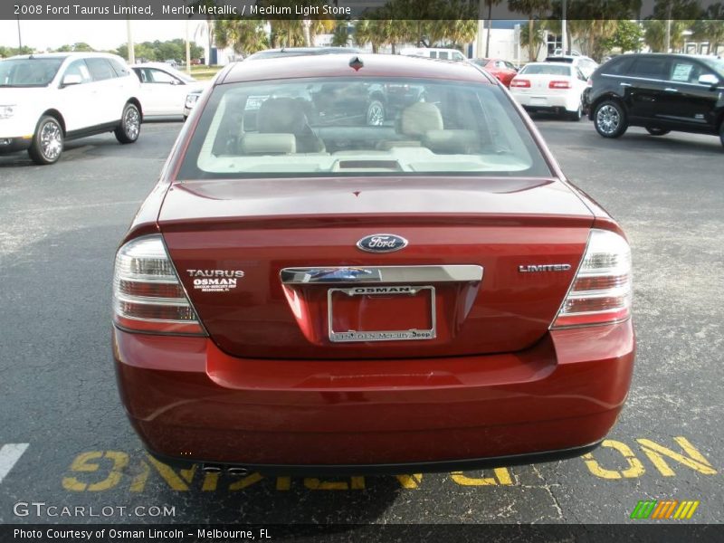 Merlot Metallic / Medium Light Stone 2008 Ford Taurus Limited