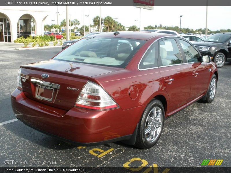 Merlot Metallic / Medium Light Stone 2008 Ford Taurus Limited