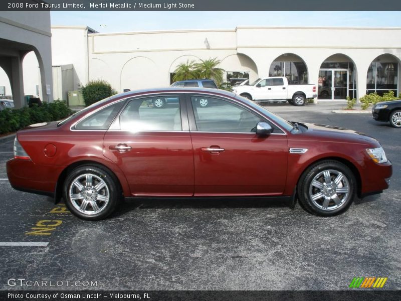 Merlot Metallic / Medium Light Stone 2008 Ford Taurus Limited