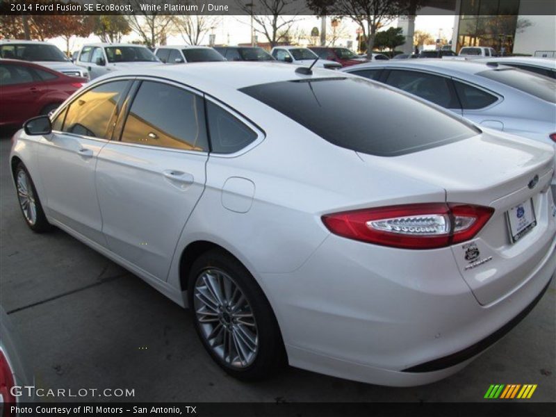 White Platinum / Dune 2014 Ford Fusion SE EcoBoost