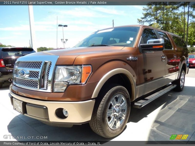Golden Bronze Metallic / Pale Adobe 2011 Ford F150 Lariat SuperCrew
