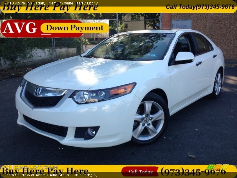 Premium White Pearl / Ebony 2010 Acura TSX Sedan