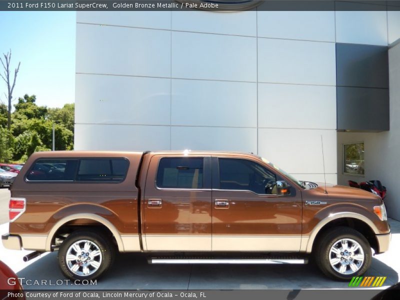 Golden Bronze Metallic / Pale Adobe 2011 Ford F150 Lariat SuperCrew