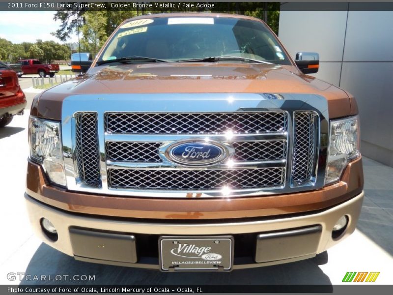 Golden Bronze Metallic / Pale Adobe 2011 Ford F150 Lariat SuperCrew