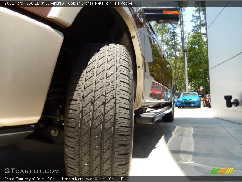 Golden Bronze Metallic / Pale Adobe 2011 Ford F150 Lariat SuperCrew