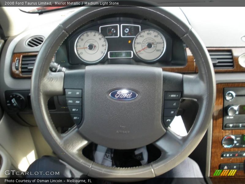 Merlot Metallic / Medium Light Stone 2008 Ford Taurus Limited