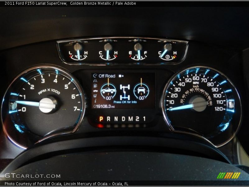 Golden Bronze Metallic / Pale Adobe 2011 Ford F150 Lariat SuperCrew
