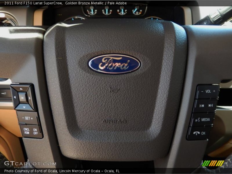 Golden Bronze Metallic / Pale Adobe 2011 Ford F150 Lariat SuperCrew