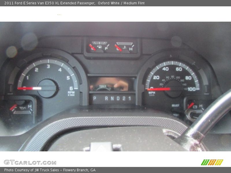 Oxford White / Medium Flint 2011 Ford E Series Van E350 XL Extended Passenger