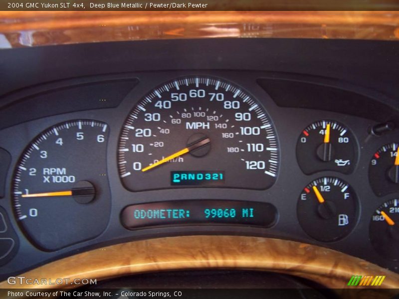 Deep Blue Metallic / Pewter/Dark Pewter 2004 GMC Yukon SLT 4x4